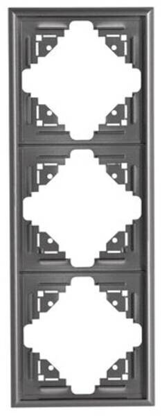 Kopp Kopp 309315061 Abdeckrahmen 3-fach Malta anthrazit-silber