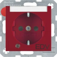 Berker SCHUKO-Steckdose rt matt Kontroll-LED 41101915