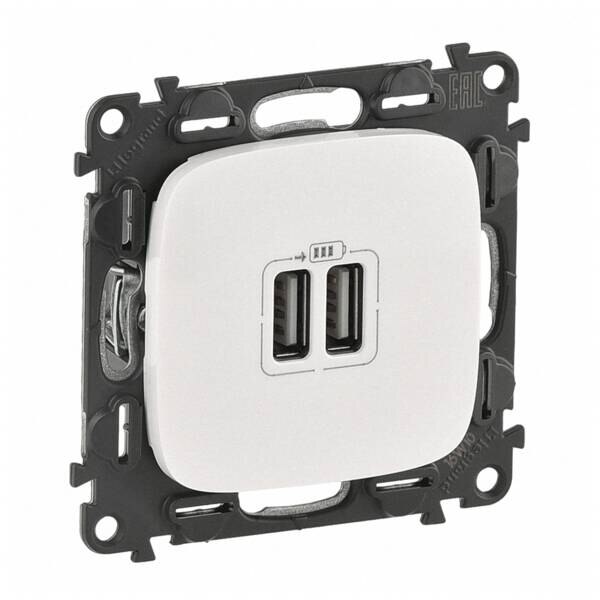 Legrand Legrand 754999 USB-Ladedose 2400mA Valena Allure perlmutt