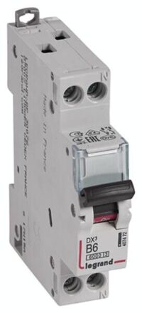 Legrand 407472 DX3 LS-Schalter B 6A 1-polig+N 6kA 230VAC 1TE