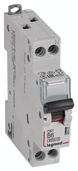 Legrand 407472 DX3 LS-Schalter B 6A 1-polig+N 6kA 230VAC 1TE