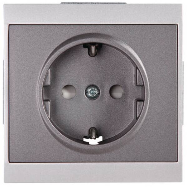 Kopp Kopp 923450087 Schutzkontaktsteckdose KS1-fach 16A 250V Malta anthrazit-silber