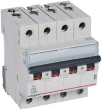 Legrand 403766 TX3 LS-Schalter D 3A 4-polig 6kA 400VAC 4TE