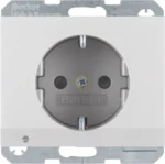 Berker SCHUKO-Steckdose aluminium LED-Orientierg-licht 41097003