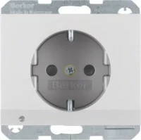 Berker SCHUKO-Steckdose aluminium LED-Orientierg-licht 41097003