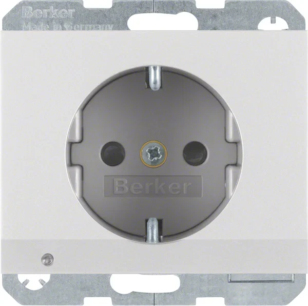 Berker Berker SCHUKO-Steckdose aluminium LED-Orientierg-licht 41097003