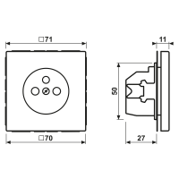 Jung Steckdose fran./belg. System ES 1520 FKI