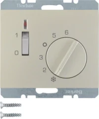 Berker Raumtemperaturregler 24 V mit Öffner, Zentrals 20317104