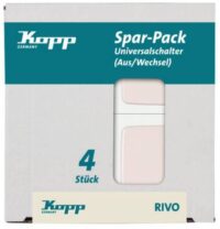 Kopp 581617059 Universalschalter 10AX 250V Rivo Pack:4 weiß