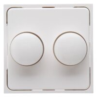 Kopp 492829183 ATHENIS-Abdeckung für Doppeldimmer Farbe:reinweiß