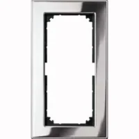 Merten Metallrahmen 2 fach chrom ohne Mittelsteg 475839