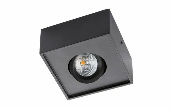 SG LEUCHTEN LED-Anbaustrahler 6W Konverter schwarz GYRO 906213 1LED 2000-2800K weiß 500lm schwarz