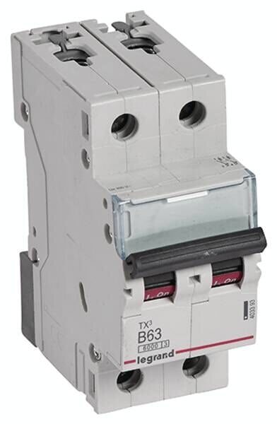 Legrand 403393 TX3 LS-Schalter B 63A 2-polig 6kA 400VAC 2TE
