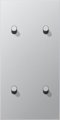 Jung Abdeckung mit Kipphebel Zylinder, 2fach, alu AL 12-25 R 0