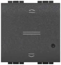 BTicino L4027CM2 Rollladenschalter 2M für LivingLight with Netatmo Anthrazit