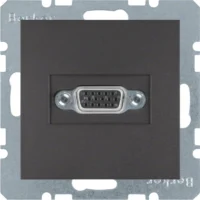 Berker Steckdose VGA mit Klemmen, anthrazit 3315411606