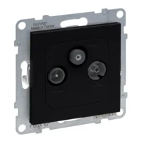 Legrand 765367 SEANO Einzeldose TV-R-SAT für HD-TV in der Farbausführung schwarz