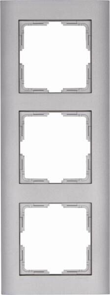 Kopp Kopp 402747086 ATHENIS UP-FR 3-fach Abdeckrahmen IP44 Farbe:stahlfarben
