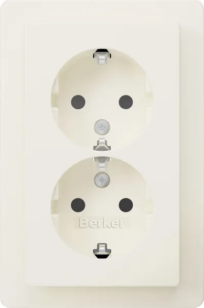 Berker Berker Doppelsteckdose SCHUKO Q.1 polarweiß samt 47596089