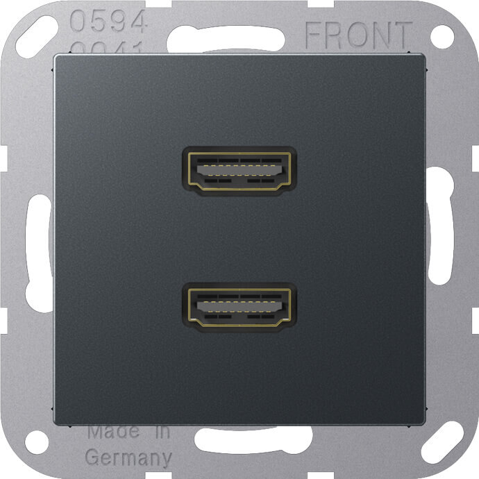 Jung Jung Multimediadose 2 x HDMI anthrazit matt MA A 1133 ANM