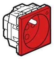 Legrand Legrand 278115L MSC Steckdose F/B Std beleuchtet codiert erhöht Berührungsschutz rot