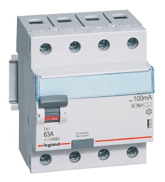 Legrand Legrand 411819 TX3 Fi-Schalter 63A 4-polig 100mA Typ F-G 400VAC 4TE