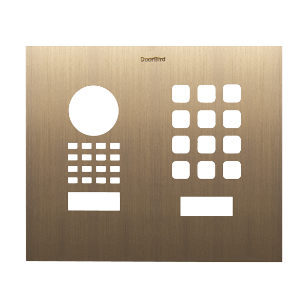DoorBird D1101KH Modern Aufputz/ Unterputz Frontblende – Echtes Messing