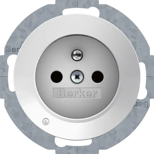 Berker Steckdose mit Stiftkontakt BS R.1/R.3 polar weiß 6765102089