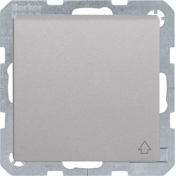 Berker Berker SCHUKO-Steckdose alu/lackiert mit Klappdeckel 47516084