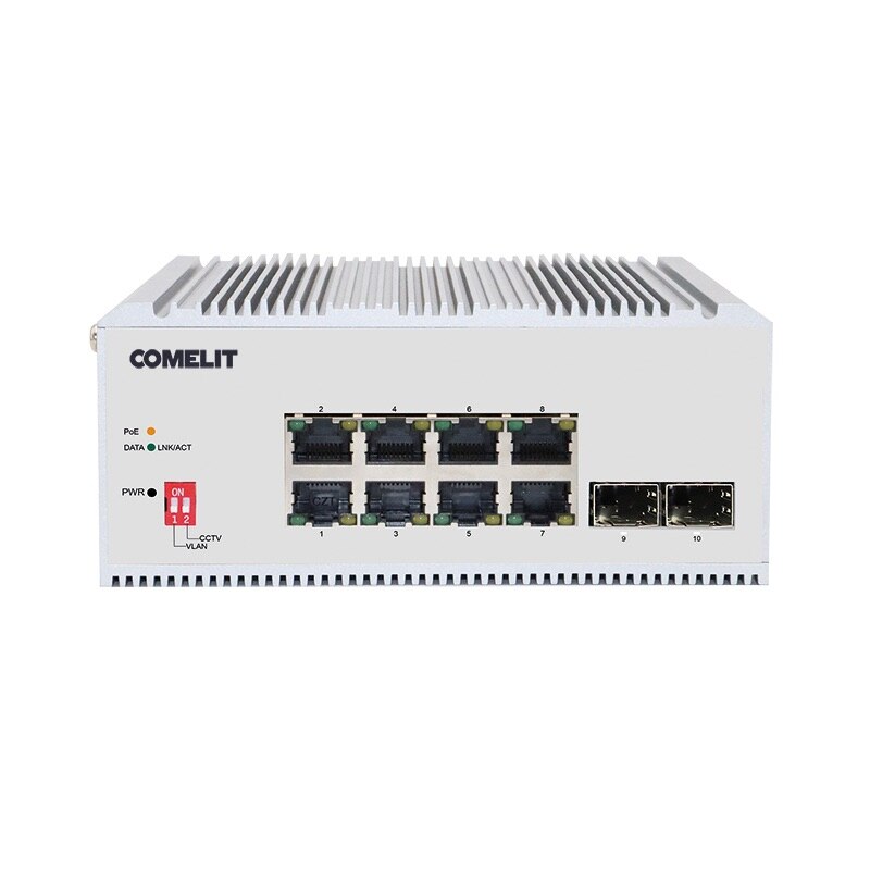 Comelit Comelit IPSWP10N02A POE SWITCH 8 POE PORTS +2 SFP GIGABIT DIN