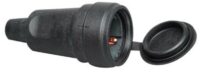 Kopp 181016003 Vollgummischutzkontakt- kupplung IP44 3x2,5qmm 16A schwarz