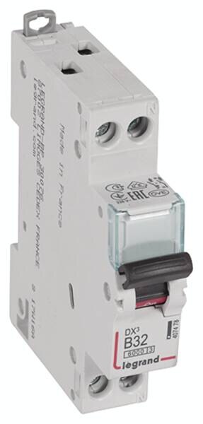 Legrand 407478 DX3 LS-Schalter B 32A 1-polig+N 6kA 230VAC 1TE
