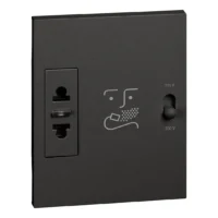 BTicino KG4177 LivingNow 3M Rasier- steckdose in Farbausführung Black