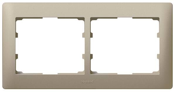 Legrand Legrand 771402 Rahmen 2-fach waagerecht Galea titanium