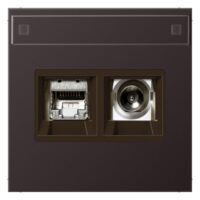 Jung MMDAL4521D Smart-TV-Anschlussdose 2-fach mit Schriftfeld Aluminium lackiert LS d