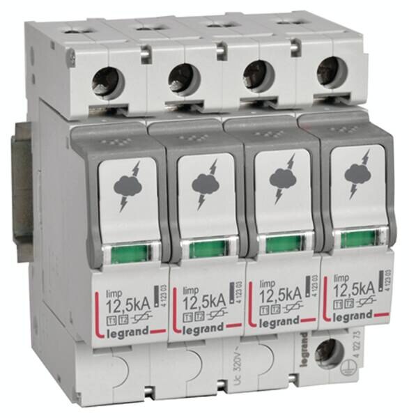 Legrand Legrand 412273 Kombiableiter Typ 1+2 4+0 Schaltung für TN-S 230/400V 12,5kA