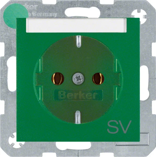 Berker Berker Schuko-Steckdose gn Aufdruck SV 47501913