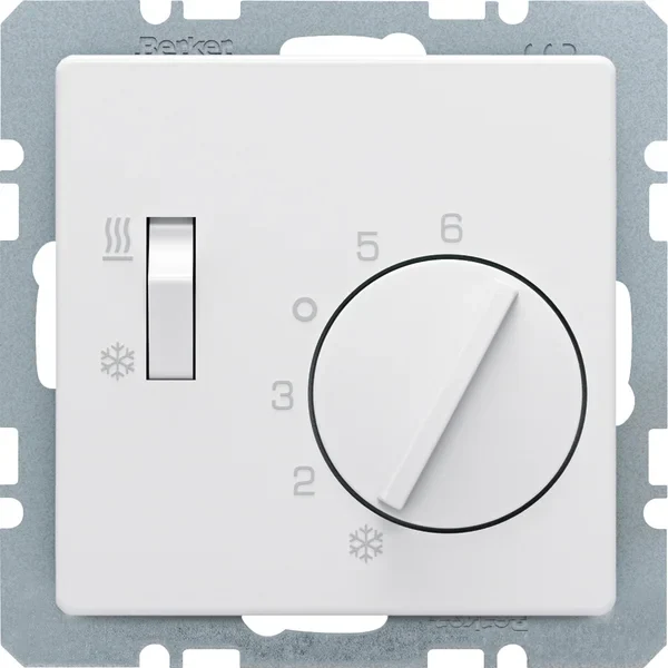 Berker Berker Raumtemperaturregler Q.x, Polarweiß samt 20296089