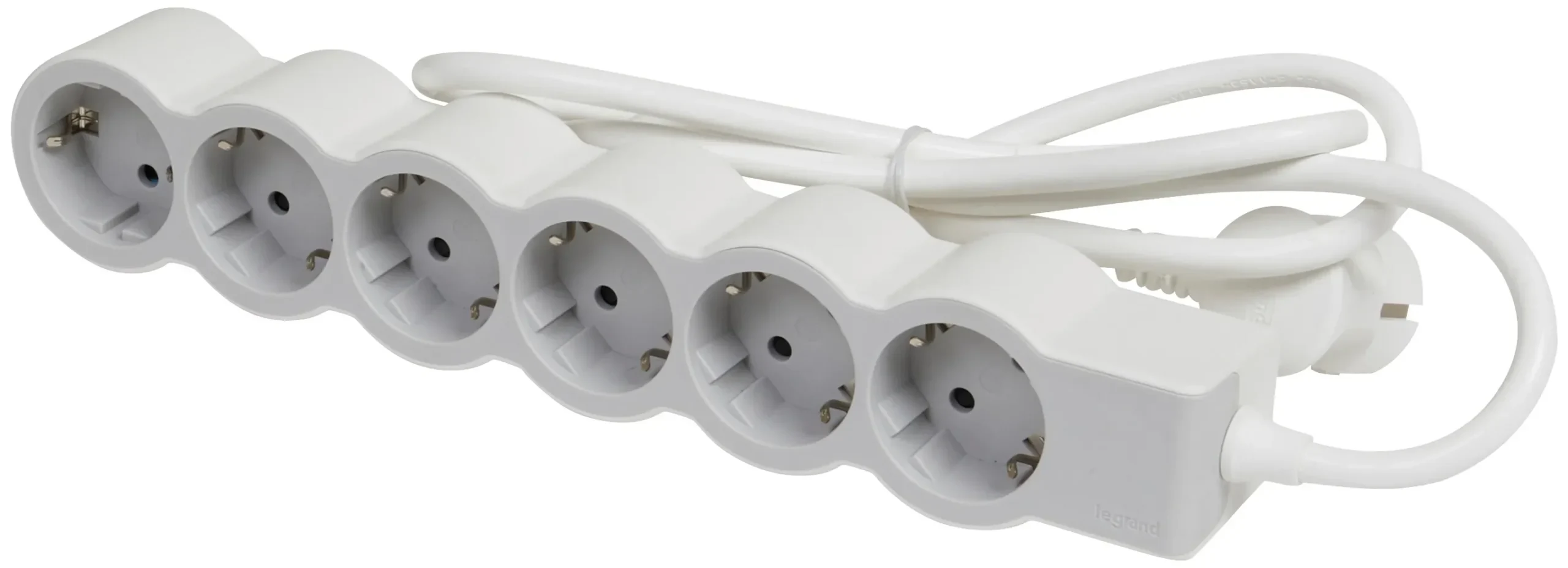 Legrand Legrand 694572 Flache Steckdosenleiste 6xSDO 5m Kabel ultraweiß/grau