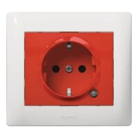 Legrand 771046 Steckdose (SK) Berührungsschutz beleuchtet Galea rot