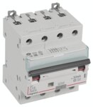 Legrand 411357 DX3 Fi/LS-Schalter C 13A 4-polig 6kA 30mA Typ A 400VAC 4TE