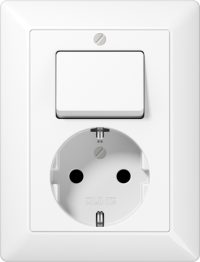 Jung SCHUKO-Steckdose aws 16A 250V m.Schalter AS 5576 U WW