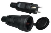 Kopp 190716017 Gummisteckverbindungs- Set IP44 Polyamid 3x2,5qmm schwarz