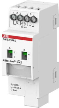 ABB Stotz S&J Schaltaktor 2-fach 16A, C-Last Reiheneinbaugerät SA/S2.16.6.2