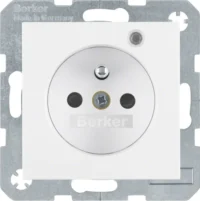 Berker Steckdose Glas pws/gl Kontroll-LED 6765091909