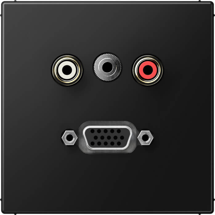 Jung Jung Multimedia-Anschlusssystem graphitschwarz matt MA LS 1072 SWM