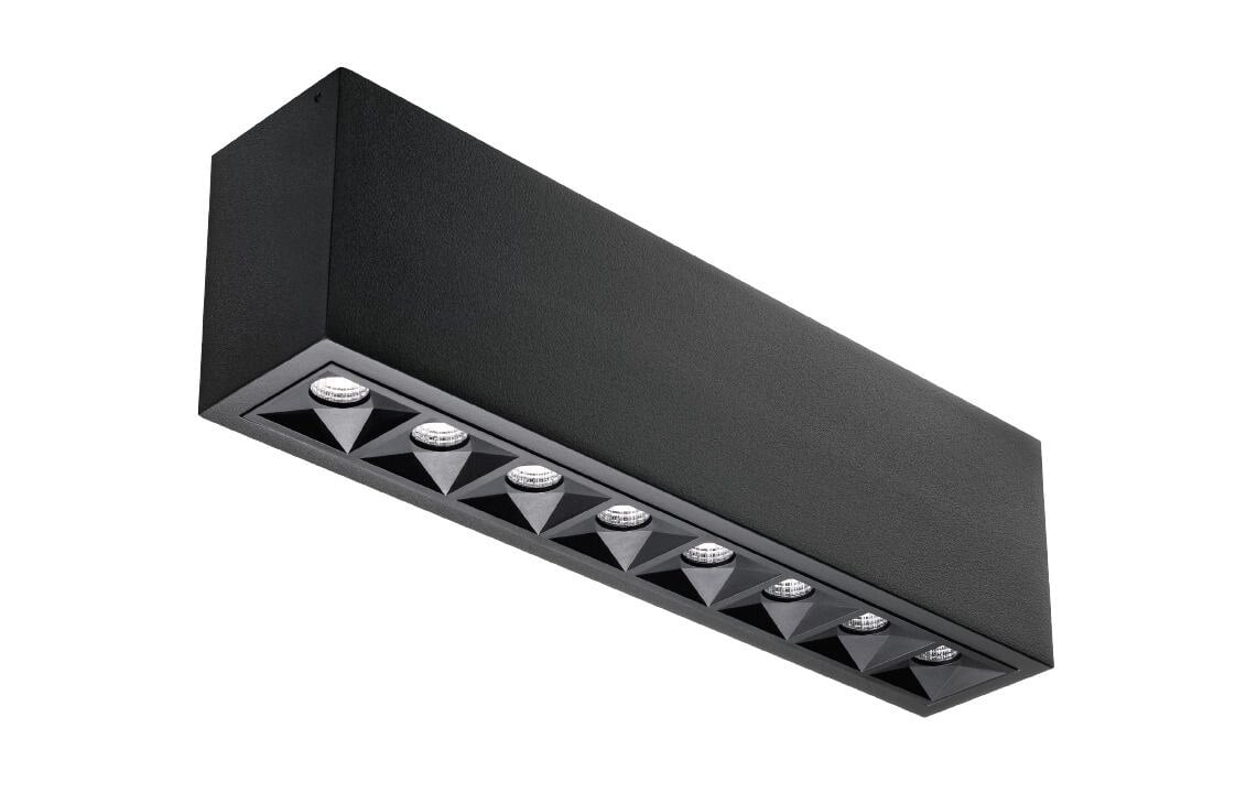 SG LEUCHTEN LED-Deckenanbauleuchte 15W INSPIRE 320831 4000K 980lm schwarz Konverter