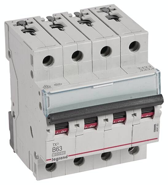 Legrand 404160 TX3 LS-Schalter B 63A 4-polig 10kA 400VAC 4TE
