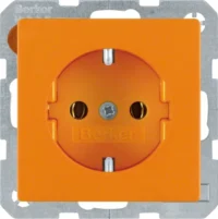 Berker SCHUKO-Steckdose orange, samt 47436014