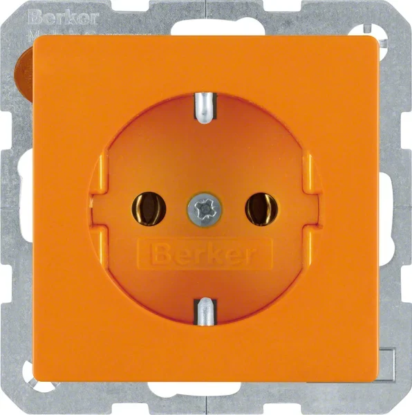 Berker Berker SCHUKO-Steckdose orange, samt 47436014